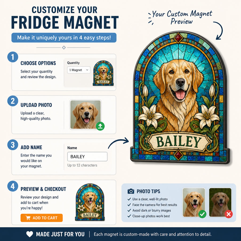 Stained-Glass Pet Portrait Name Magnet - Personalized Custom Shape Fridge Magnet 0a62732e-0288-40e8-9acf-b9aee73d6eb0.jpg