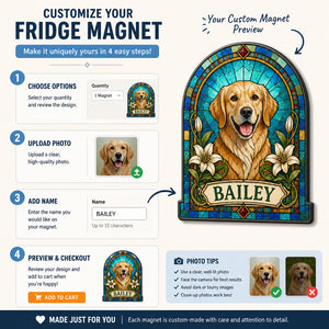 Stained-Glass Pet Portrait Name Magnet - Personalized Custom Shape Fridge Magnet 0a62732e-0288-40e8-9acf-b9aee73d6eb0.jpg