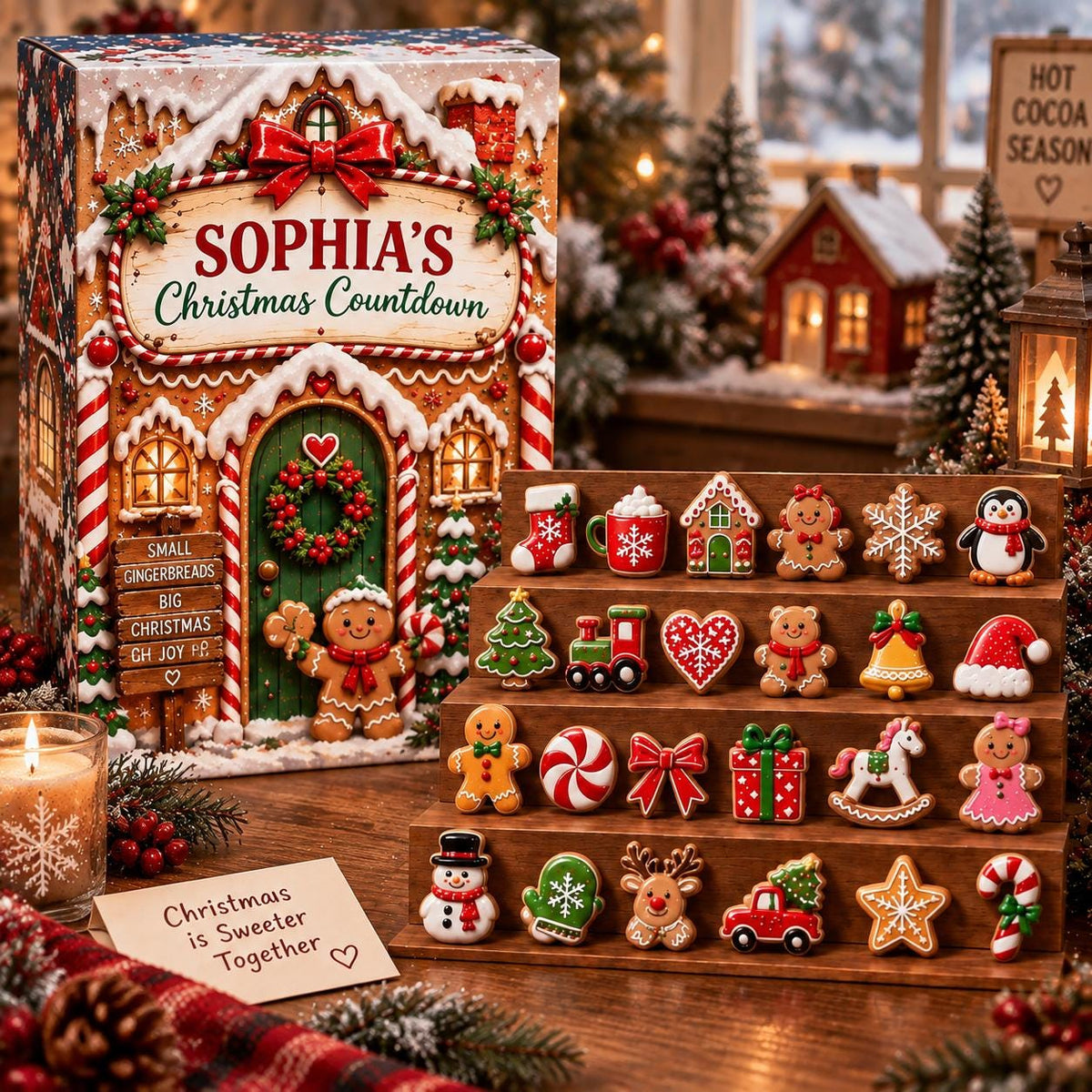 Personalized Gingerbread Advent Calendar, 24 Christmas Ornaments Countdown, Cute Holiday Decor, Custom Name Xmas Gift for Family 0a85dcc6-ca5c-4cb2-8154-8b2fe60e5bfb-il_fullxfull.8531234820_5uxz.jpg