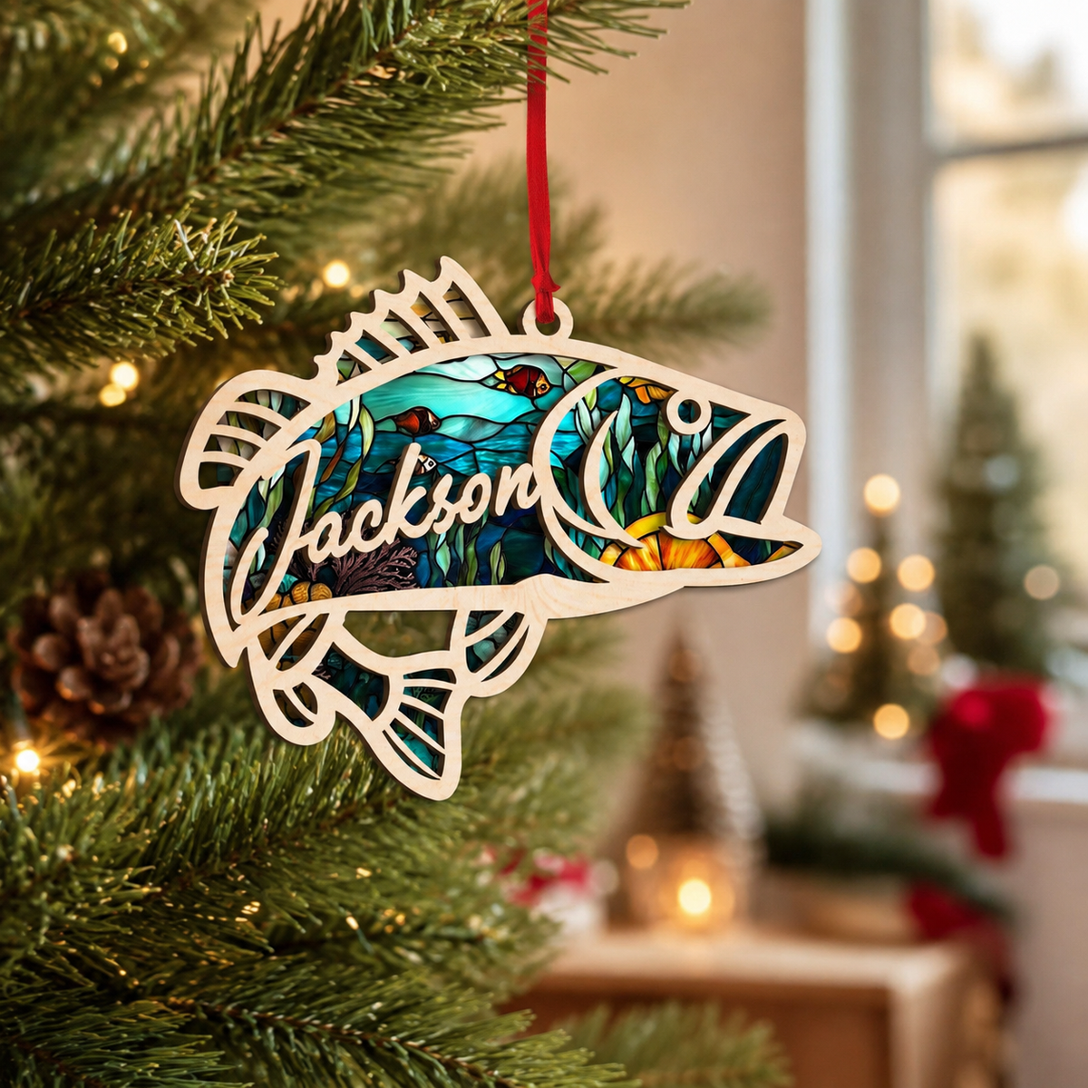 Personalized Fishing Layered Wood Ornament, Custom Fishing Christmas Tree Ornament, Bass Fish Ornament, Xmas Gift for Dad, Husband,Fisherman 0a9219fd-a05f-4278-a100-dbeb77bd8334-banner-1.png
