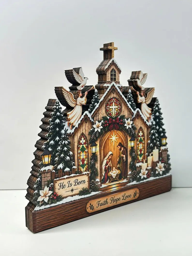 Christmas Nativity Church Wooden Block, Holy Family Manger Scene, Christian Religious Decor, Faith Hope Love Christmas Table Decor 0a94451d-275f-4215-9a7e-3076c6e3d612-ghhhhhhhhhhhhhh-4-.webp