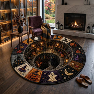 Halloween Round Quilted Rug, 3D Witch Dungeon Illusion Rug, Black Cat Halloween Rug, Spooky Witchy Floor Mat, Halloween Home Decor 0a9503ca-1dd6-4f2a-a8da-449aca159141-55360e12-f21c-48b3-85b8-7ae85a2dbce8.jfif