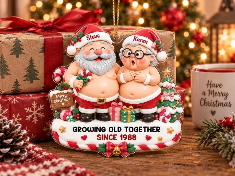 Personalized Acrylic Couple Christmas Ornament, Growing Old Together Ornament, Custom Names Unique Gift For Husband, Wife 0a996c27-1996-49de-b58e-57ab531299f0-bnm4.jpg