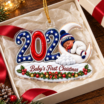 Little Baby First Christmas Baby First Christmas 250th Ornament - Personalized Acrylic Ornament 0aa2d4e9-d548-4a58-af29-239666a118d7-3-1-.jpg