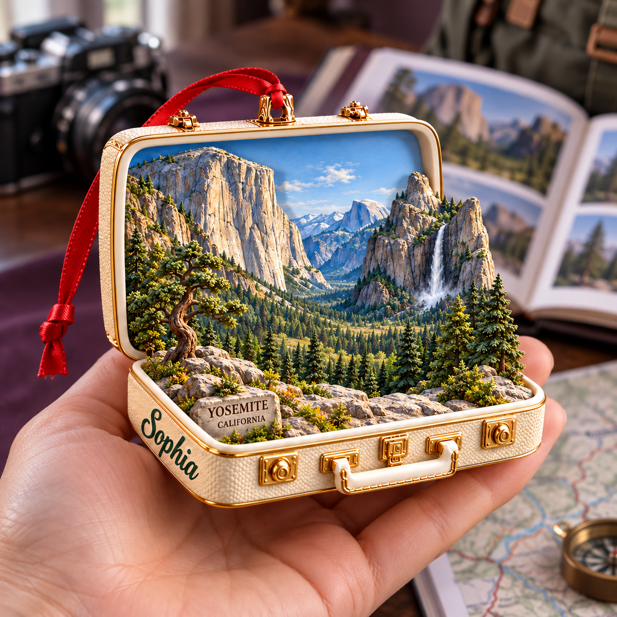 Personalized Yosemite National Park 3D Suitcase Ornament – California Travel Keepsake & Christmas Gift for Nature Lovers 0aa3b564-0083-48f0-b87c-f5ec3f470bd0-Handheld-Yosemite-suitcase-ornament-4.png