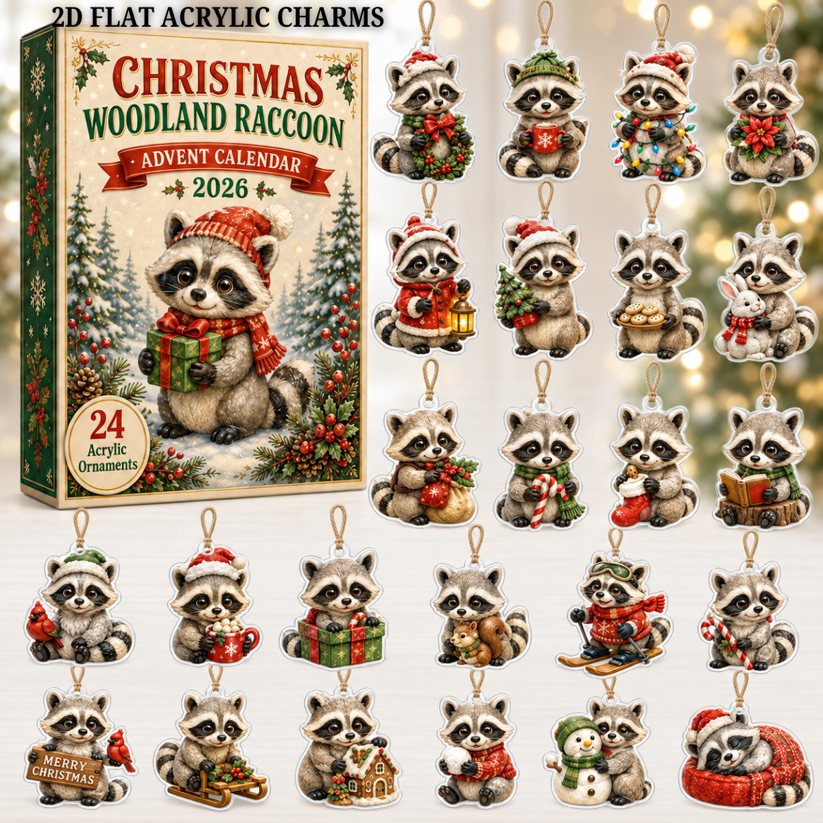 Christmas Woodland Raccoon Advent Calendar 2026 - 24-Day Festive Countdown, Acrylic Charms Blind Box - Gift For Woodland Lovers, Family & Friends 0aad8dbb-11b0-4d14-a6a4-e8c5aeba0e0c-racoon-text.png