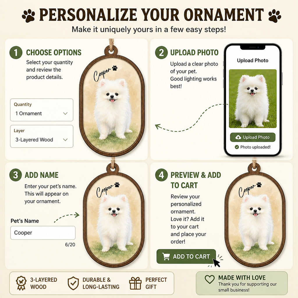 Custom Watercolor Pet Portrait Wood Ornament – Name & Paw - Personalized 3-Layered Wood Ornament 0abe961e-6ecc-44ac-9df5-acf9e5ef38ad.jpg