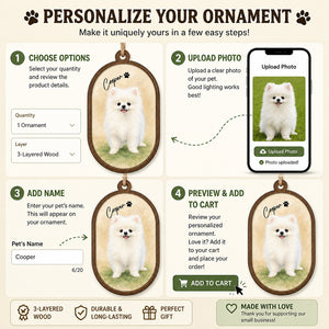 Custom Watercolor Pet Portrait Wood Ornament – Name & Paw - Personalized 3-Layered Wood Ornament 0abe961e-6ecc-44ac-9df5-acf9e5ef38ad.jpg