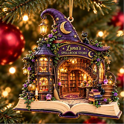 Personalized Witch Spellbook Store Christmas Ornament – Custom Name 2D Flat  Acrylic Ornament, Magical Witch Library Gift for Book Lovers 0aed5771-c653-422a-9b75-c66f96402f3e-luna_spellbook_01_christmas_tree-1-.png