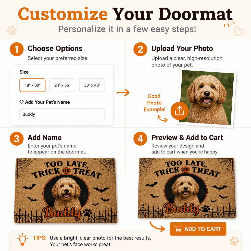 Halloween Trick or Treat Pet Photo Doormat - Personalized Doormat 0afd1623-7ee8-405b-850c-8eca199e4dae.jpg