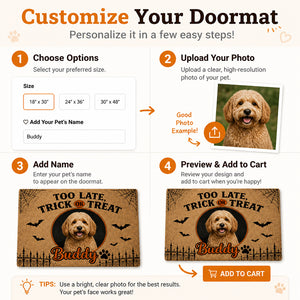 Halloween Trick or Treat Pet Photo Doormat - Personalized Doormat 0afd1623-7ee8-405b-850c-8eca199e4dae.jpg