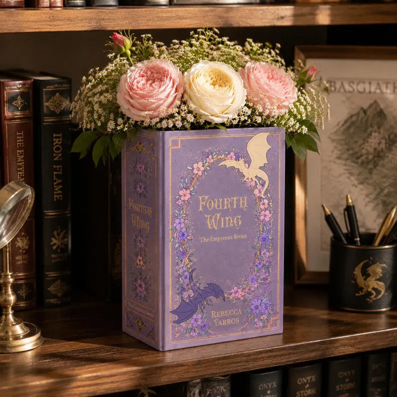 F-Wing Book Vase, The Empyrean Series Ceramic Flower Vase, Dragon Theme Book Vase, Home Library Decor, Gift for Reader 0b0aae62-4b56-4be0-a8fb-cc50c6292a47-f-12-.webp