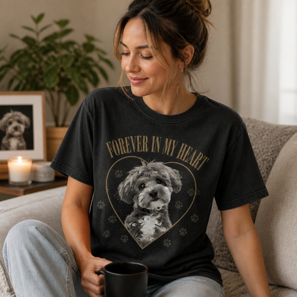 Forever In My Heart Pet Memorial Photo Tee - Personalized T-shirt 0b0db9ba-b14a-4ade-b705-84eb63dcc91f.jpg