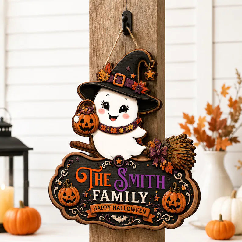 Personalized Halloween Ghost Sign, Custom Family Halloween Sign, Cute Ghost Wooden Door Decor, Pumpkin Porch Decoration, Halloween Decor 0b0e6f3f-3dc5-457b-84ec-792cd349fda7--4r5tg-1-.webp