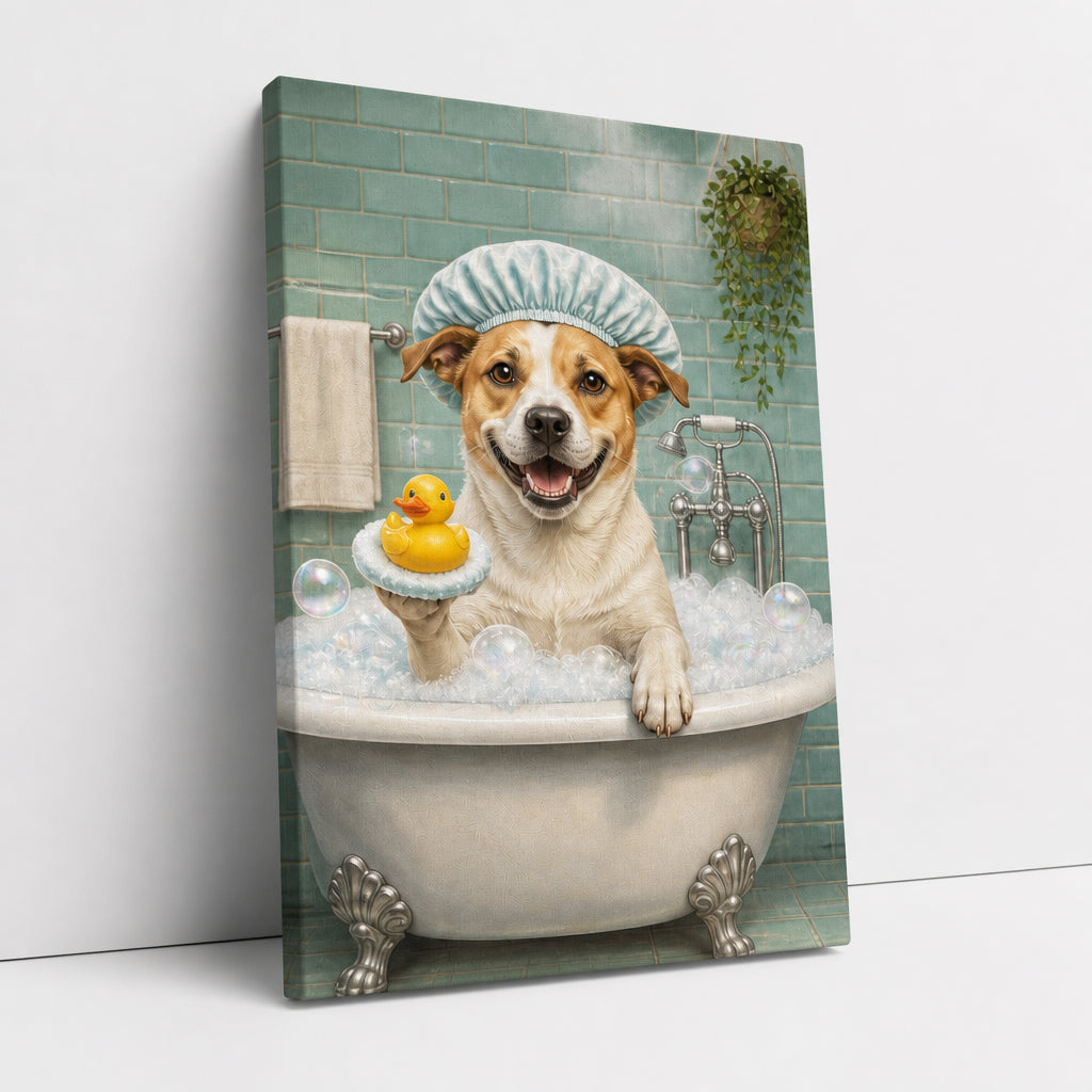 Custom Pet Bathroom Art Canvas – Bubble Bath Edition - Personalized Canvas 0b209c0d-3472-4f86-9e4d-a258d98db0d3.jpg