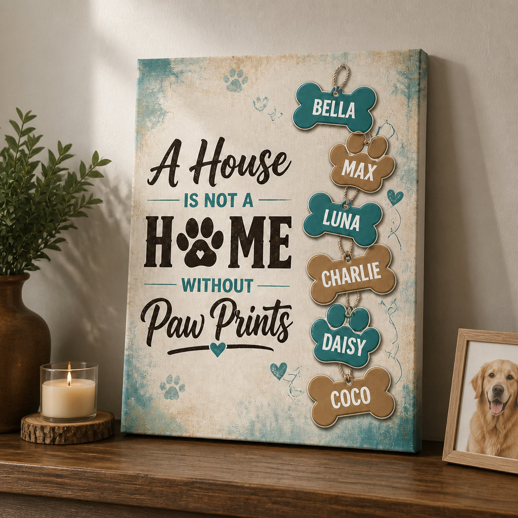 A House Is Not A Home Without Paw Prints — Personalized Names Canvas - Personalized Canvas 0b6de998-3d8c-4b39-a963-ef38f816d61c.jpg