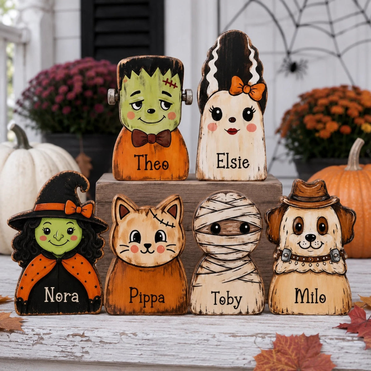 Halloween Family Custom Character & Name - Personalized Wooden Block - Halloween Gifts for Shelf Decoration 0b7832e3-559c-4e0f-843f-e35322dba12c-banner-1.jpeg