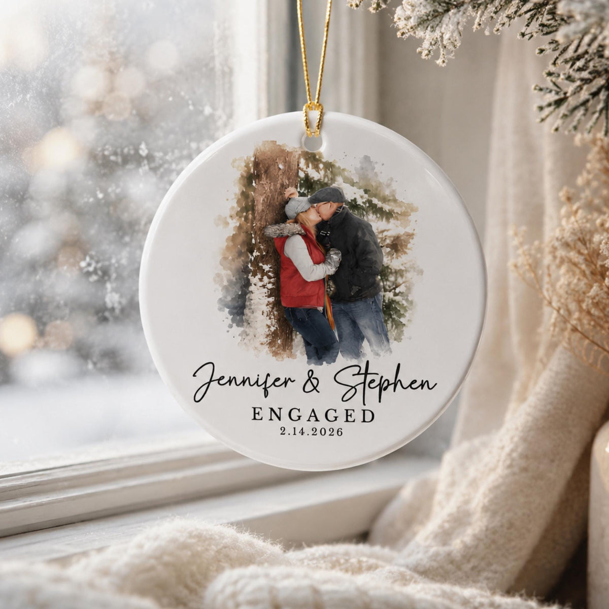 Personalized Engagement Ornament from Photo, Soft Watercolor Couple Portrait Custom Engagement gift 0ba3d2f2-1c37-4d4a-8547-b68fa30f9dda-il_fullxfull.8047261574_lidc.jpg