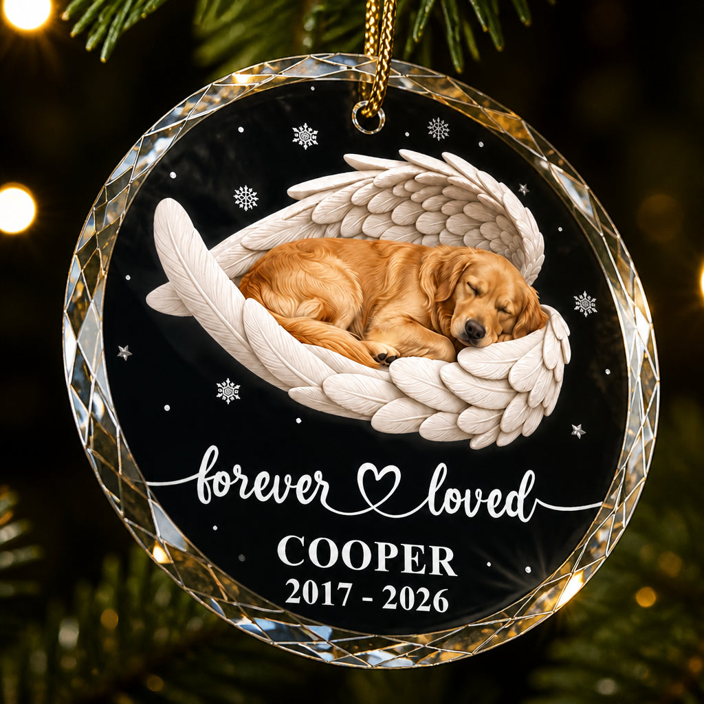 Forever Loved Pet Memorial Crystal Ornament - Personalized Crystal Ornament 0bb1f729-0596-48e3-afbc-017931a772a3.jpg
