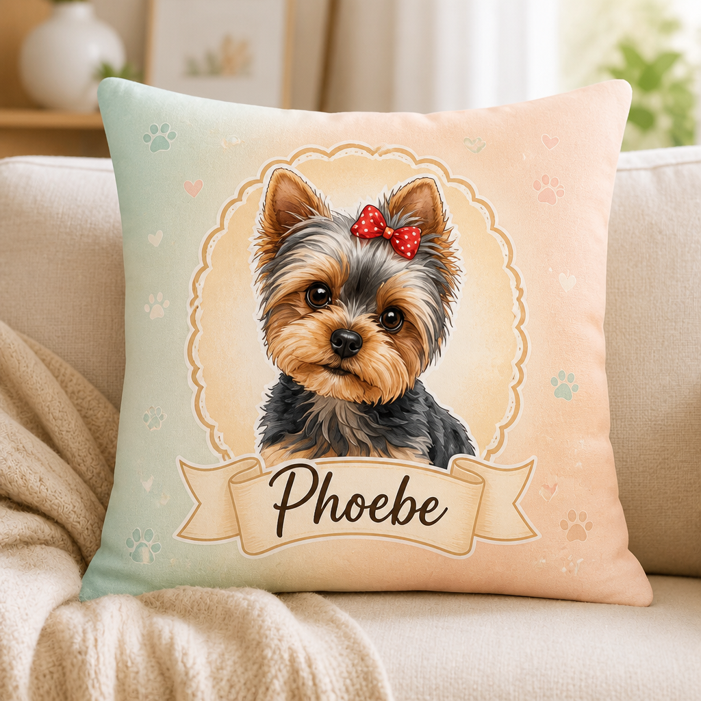 Custom Pet Portrait Pillow – Upload Photo, Hand‑Drawn Style with Name Accent - Personalized Pillow 0bb6f088-56dd-4263-9086-01a663d6dfd2.png
