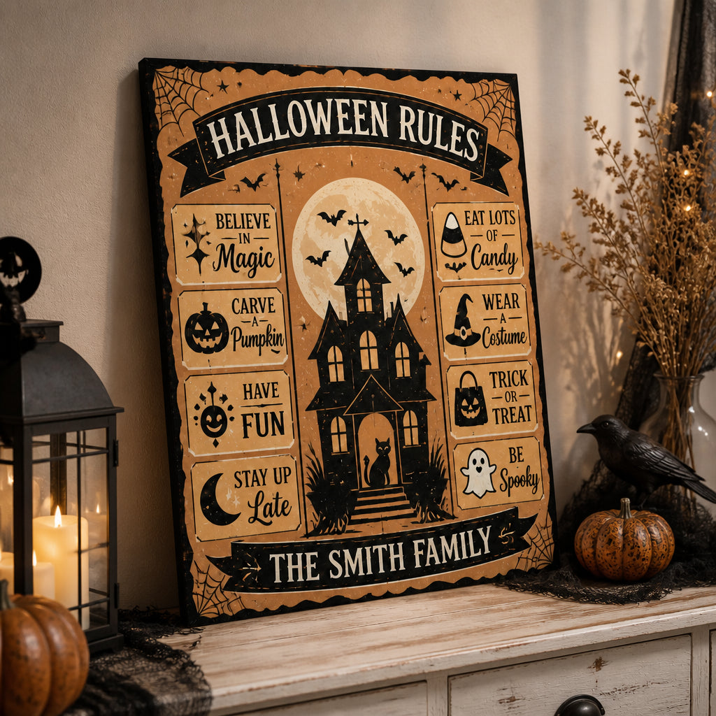 Halloween Rules Personalized Family Canvas - Personalized Canvas 0bc4d4f3-5b96-45f4-9f7e-c246d0c5639d.jpg