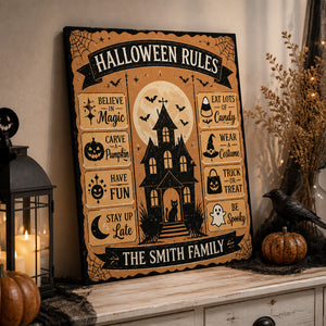 Halloween Rules Personalized Family Canvas - Personalized Canvas 0bc4d4f3-5b96-45f4-9f7e-c246d0c5639d.jpg