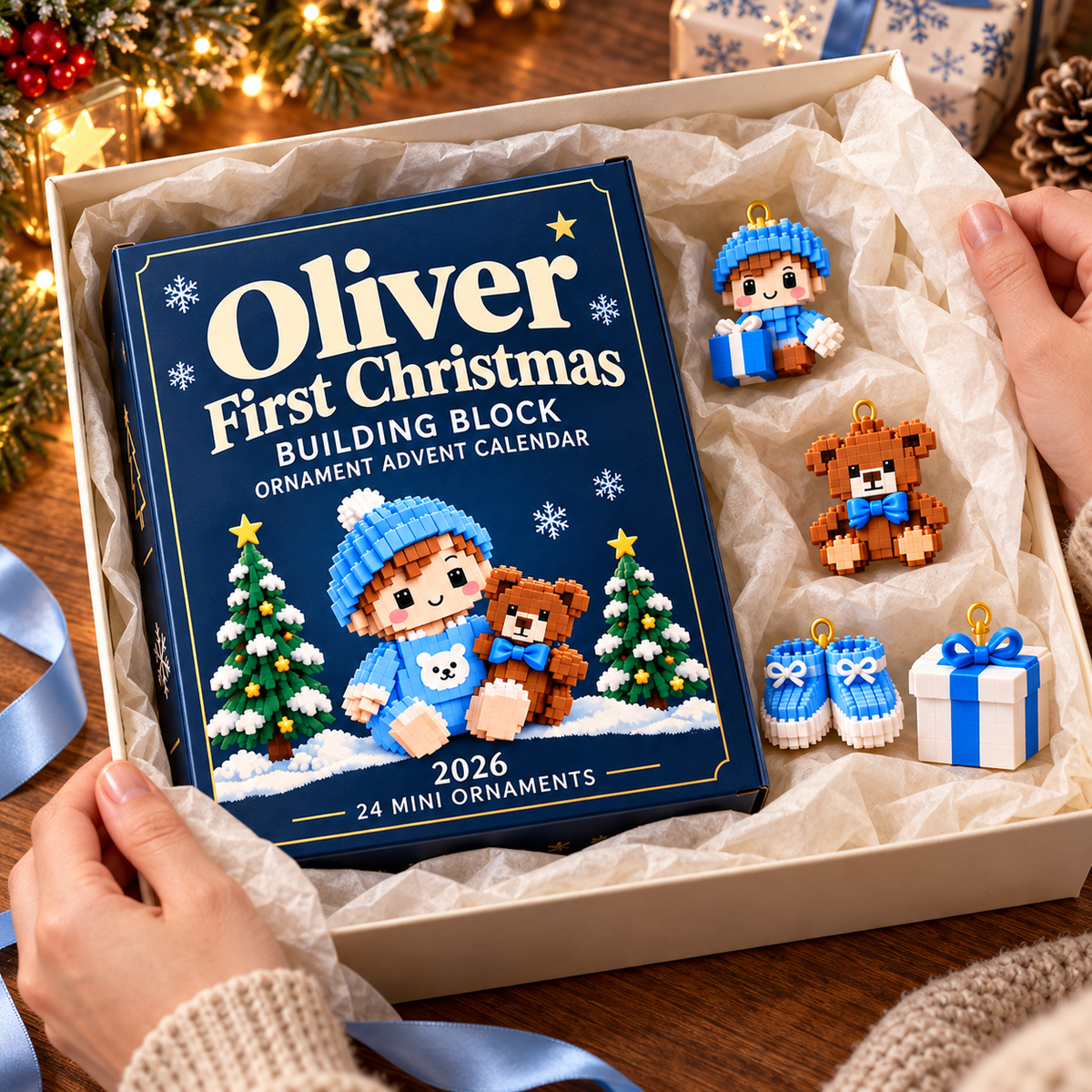 Baby’s First Christmas Brick Advent Calendar 2026, Custom Name Christmas Countdown, 24 Charms, Baby Boy Christmas Gift 0be4725e-bcb0-481d-a86c-dc17c5a3b1da-6c7b89f3-73cb-4433-818c-f3763081e112.png
