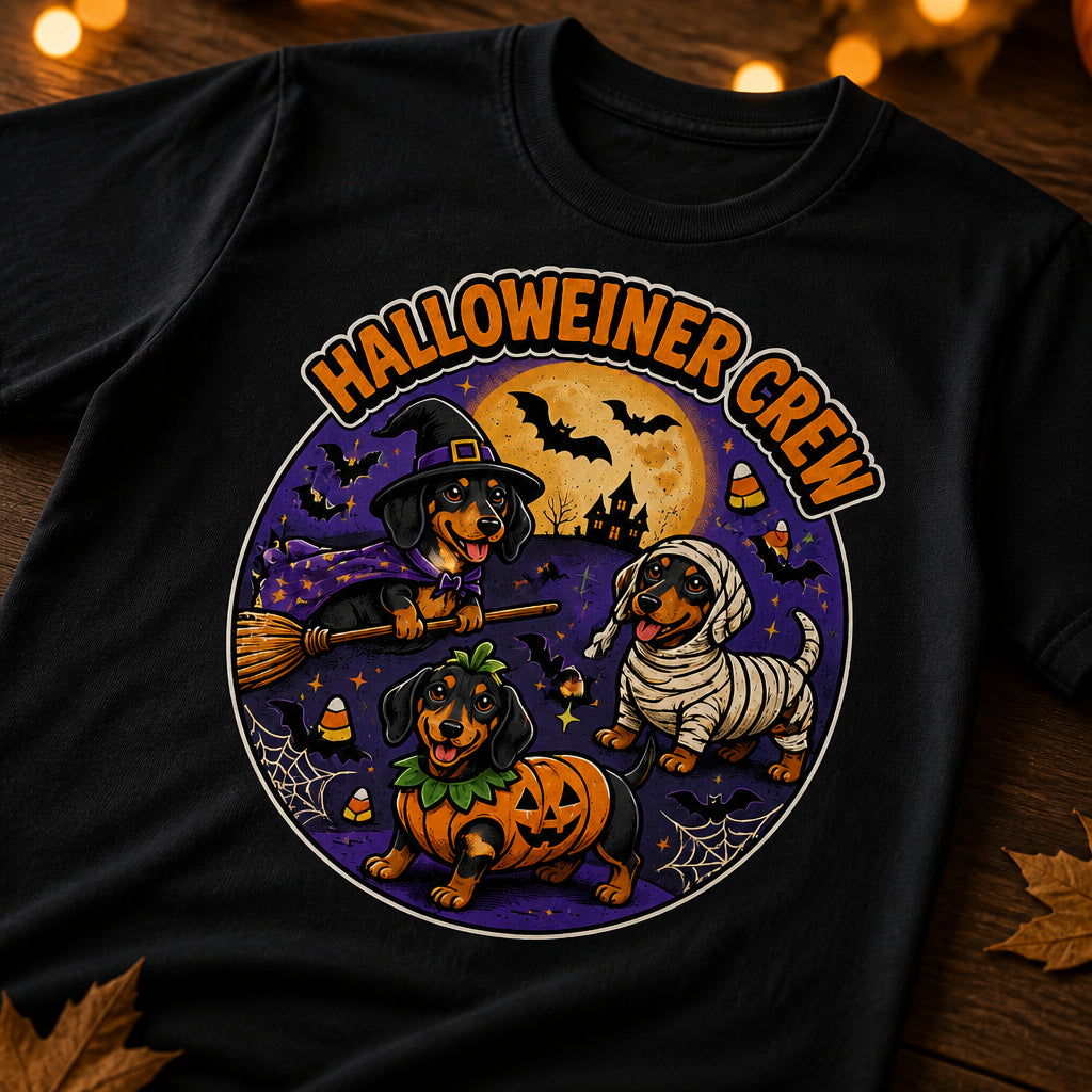 Halloweiner Crew Dachshund Tee - T-shirt 0be71134-1fed-4c21-b62b-8286e0e137ee.jpg