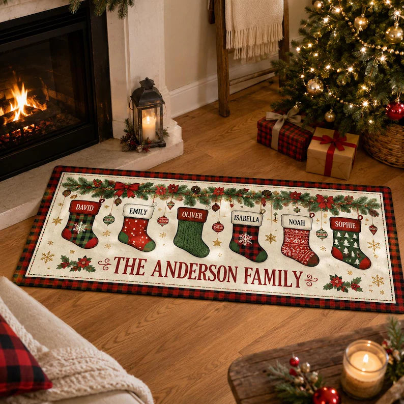 Personalized Christmas Stocking Family Rug, Custom Names Holiday Mat for Grandparents, Christmas Gift for Family, Entryway Decor 0bea613a-9506-4141-ac7c-2992fb688b92-hghyyiyuohj-1-.webp