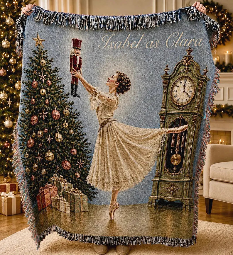Nutcracker Woven Blanket Personalized Gift For Ballet Dancer Nutcracker Season Ballet Keepsake Custom Name Blanket Clara Christmas Tapestry 0bead647-92c1-4469-ae6a-ed893e4acbfa-gfgf-5-.webp