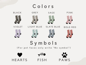 Custom Pet Photo Socks Personalized Pet Socks Custom Dog Socks Custom Cat Socks Fathers Day Gifts Cat Dad Gift Dog Dad Gifts Dog Face Socks