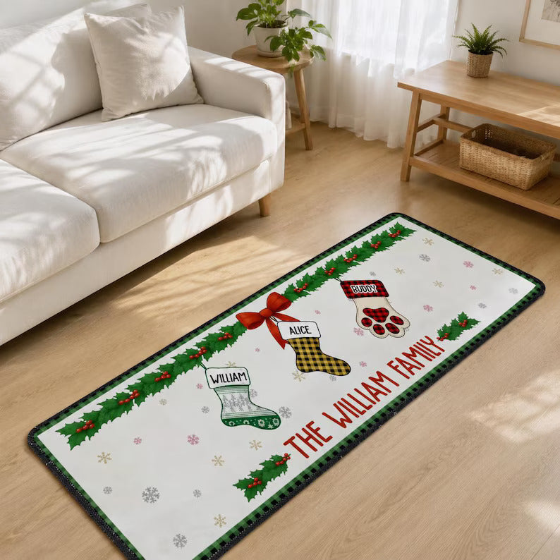 Custom First Christmas In New Home Runner Rug, Personalized Family Name Floor Mat, Holiday Hallway Decor Entryway Mat 0c16cc62-56a5-4e94-b6aa-320955edea15-dsfds-2-.jpg