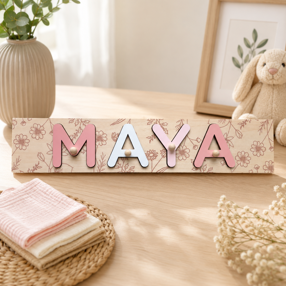 Personalized Name Puzzle, 2nd Birthday Gift, Toys for Toddler, Nursery Decor, Patterned Flower Puzzle, Baby Boy Gift, Baby Girl Busy Board 0c488cf5-a4e6-46fe-a167-e8969cc962e0-0076a9e0-24df-4da8-ba3e-0fe9744d1704.png