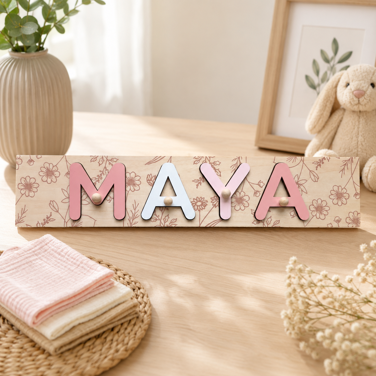 Personalized Name Puzzle, 2nd Birthday Gift, Toys for Toddler, Nursery Decor, Patterned Flower Puzzle, Baby Boy Gift, Baby Girl Busy Board 0c488cf5-a4e6-46fe-a167-e8969cc962e0-0076a9e0-24df-4da8-ba3e-0fe9744d1704.png