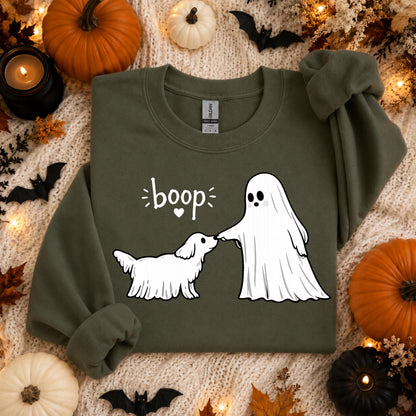 Cute Ghost Dog Sweatshirt, Boo-P Halloween Crewneck, Funny Dog Lover Shirt, Spooky Season Pullover, Pet Owner Halloween Gift 0c5f4b41-3454-450e-934c-3e23197ecbe4-5.jpg