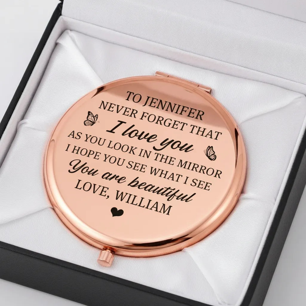 I See Beauty In You - Personalized Custom Compact Mirror