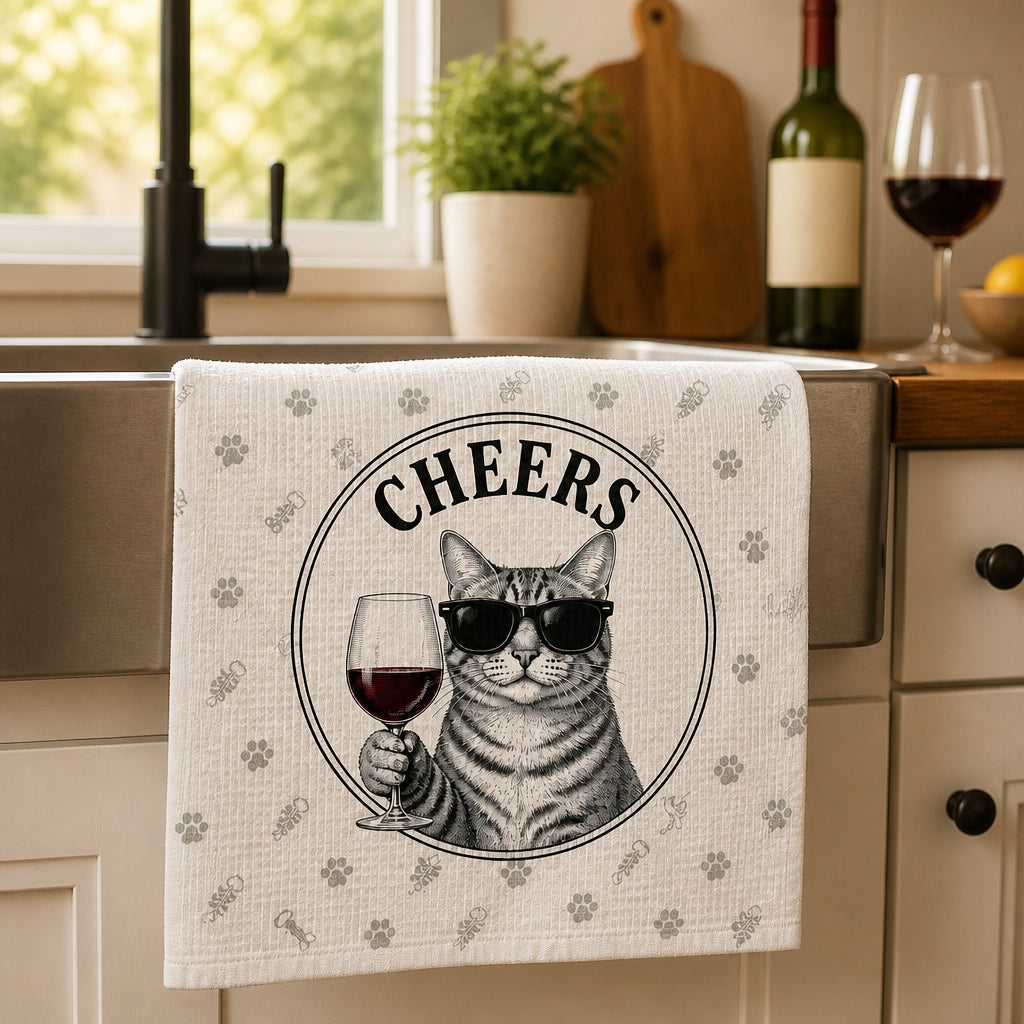 Custom Pet Cheers Wine Kitchen Towel - Personalized Kitchen Towel 0c81150c-7423-4b6e-9046-38cba448a5ea.jpg
