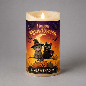 Happy Meowloween Personalized Cat LED Candle - Personalized Custom Led Flameless Candle 0cc22133-9690-4dd4-b497-37a1946d84c0.jpg