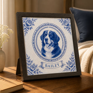 Chinoiserie Blue Custom Pet Portrait Wooden Frame - Personalized Wooden Frame 0cc60439-8d94-48bd-b7cb-2f960499fb2e.jpg