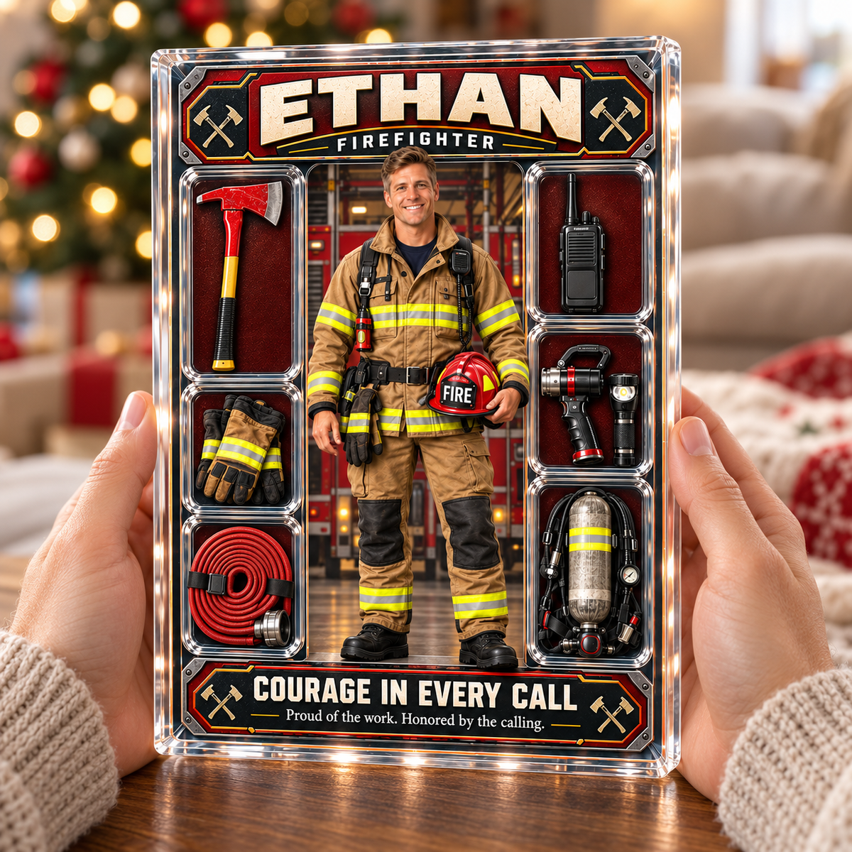 Personalized Firefighter Acrylic Block – Custom Photo & Name Fireman Figure, Fire Station Decor & Firefighter Appreciation Gift 0ccf4555-e989-4427-8e05-5b3387bd5434-Handheld-firefighter-acrylic-tribute-plaque-1.png