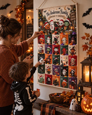 Personalized Spooky Christmas Fabric Advent Calendar, 25 Day Halloween Holiday Pocket Countdown, Custom Family Quilted Wall Hanging 0cd65f5a-6272-487d-a12b-8227fc328ced-il_794xN.8602795781_ewk3.jpg