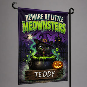 Beware of Little Meownsters Personalized Cat Garden Flag - Personalized Family Flag 0cdd9318-b197-4eb5-ba32-34b94b3a8f5a.jpg