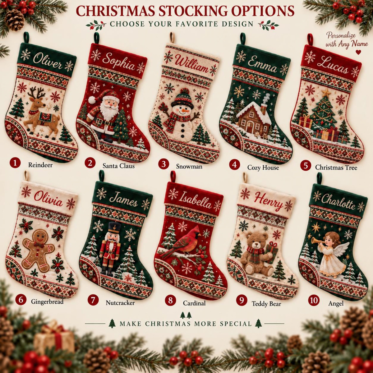 Personalized Christmas Stocking, Custom Name Printed Holiday Sock, Reindeer Santa Snowman Family Mantel Decor, Xmas Keepsake Gift 0cde04f1-8bd1-4d2d-b9a2-21927f17e274-7.png