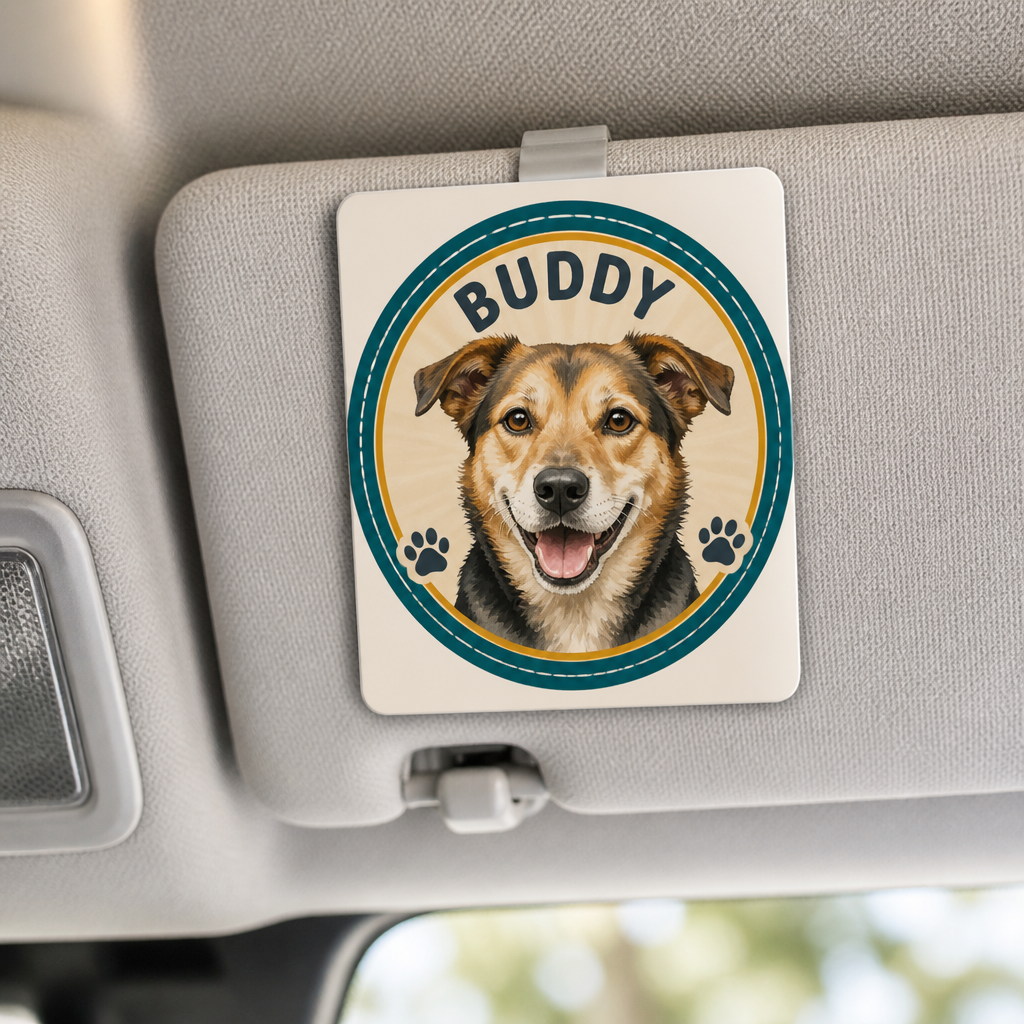 Custom Pet Portrait Car Vent Clip – Name Badge Rosette - Personalized Car Visor Clip 0d2a41da-f9b2-4587-bc58-f8bcf88f96b9.png