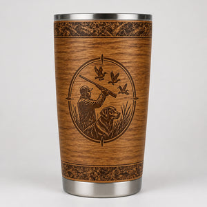 Personalized Duck Hunter Woodgrain Tumbler - Name - Personalized Tumbler 0d40e91b-45db-44be-a2d9-314a13b5cca4.jpg
