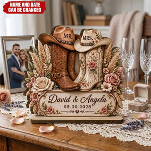 Rustic Cowboy Boots Personalized Wedding Wooden Plaque - Custom Anniversary Gift for Couples 0d50484e-407e-40b0-9311-f043b92753ca-banner-1.jpg
