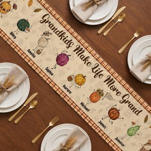 Grandkids Make Life More Grand Autumn Vibes - Personalized Table Runner 0d59880b-d854-4de5-b5b3-afa80ec9076c-banner-1.png