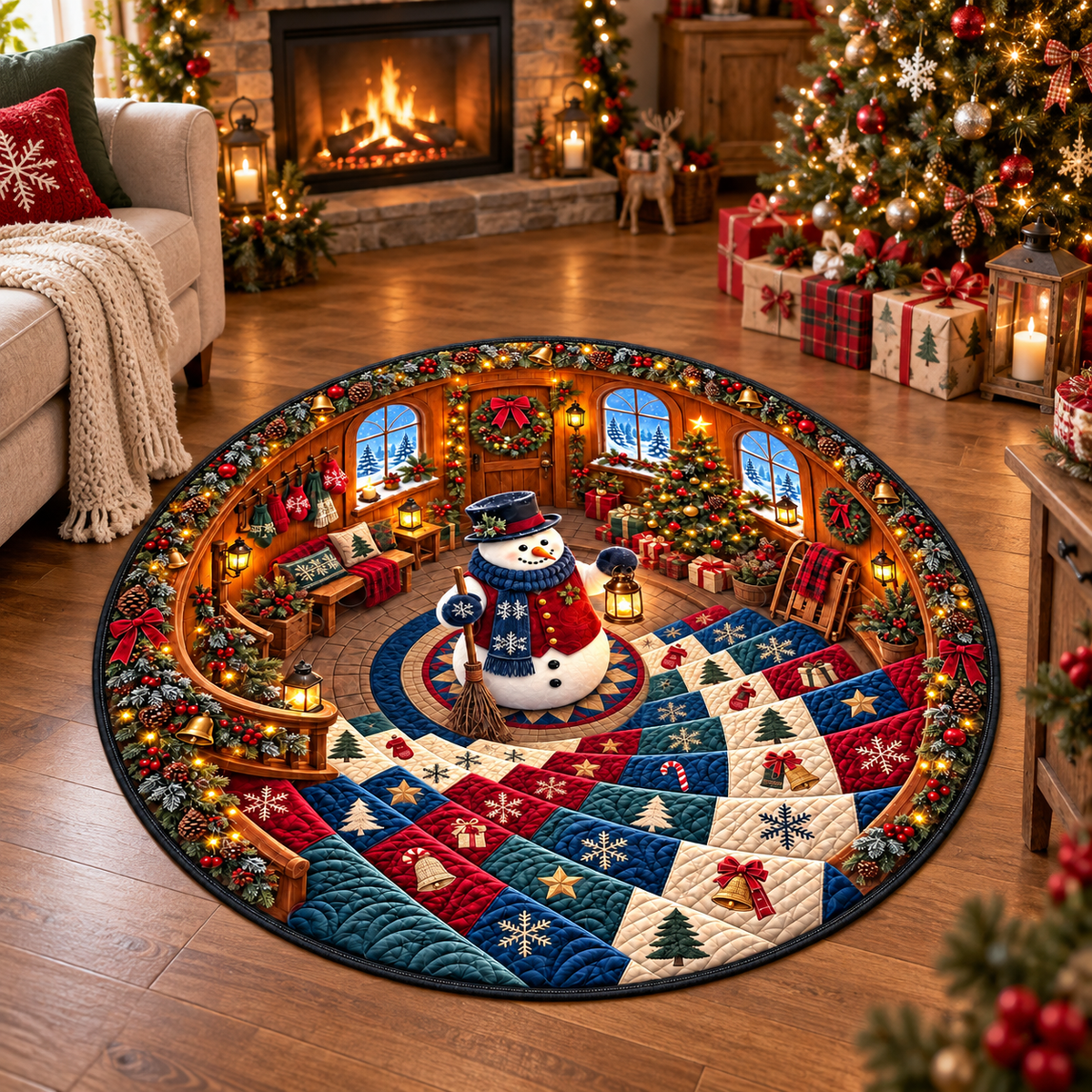 Personalized Quilted Round Mat – Custom Christmas Floor Decor, Cozy Holiday Gift For Mom, Dad, Brother, Sister & Family 0d64bd36-8147-4cce-b1ea-8aa0c6c3e132-rter.png