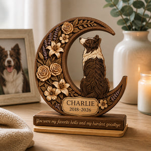Starry Laurel Pet Memorial Wooden Stand — Name & Years - Personalized Wooden custom shape Standing 2 layer (5mm) 0d64db86-7577-41be-af00-c213d92d0bee.jpg