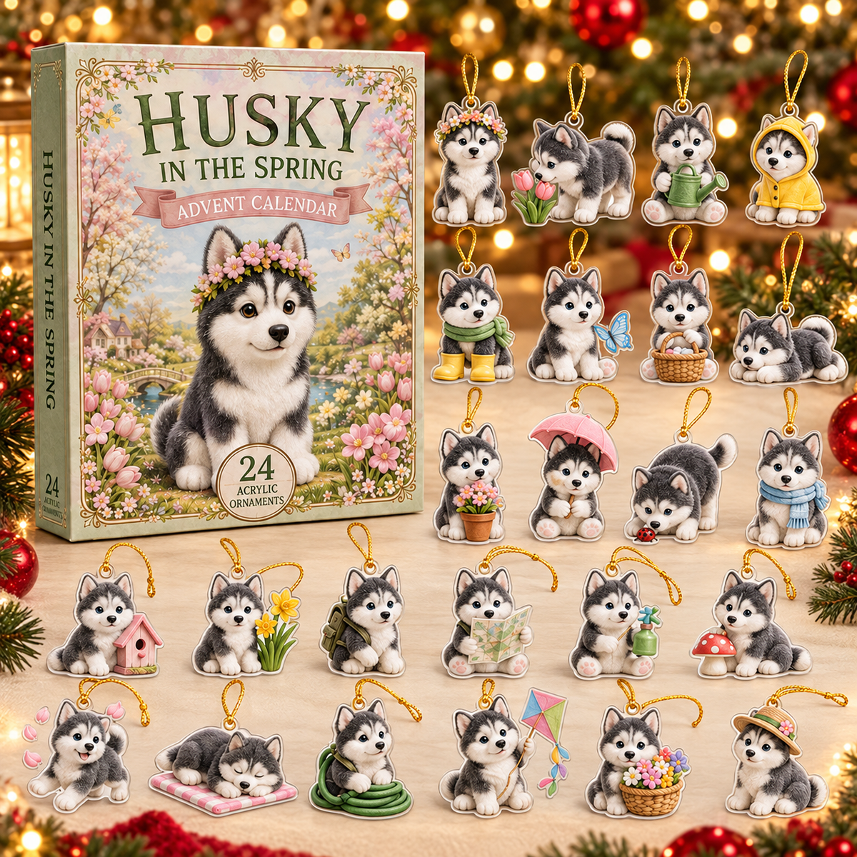Husky In The Spring Advent Calendar 2026 - 24-Day Festive Countdown, Acrylic Charms Blind Box - Gift For Dog Lovers 0d68bb4f-c958-4d31-9704-130d26890d35-spring-husky-box-charms.png
